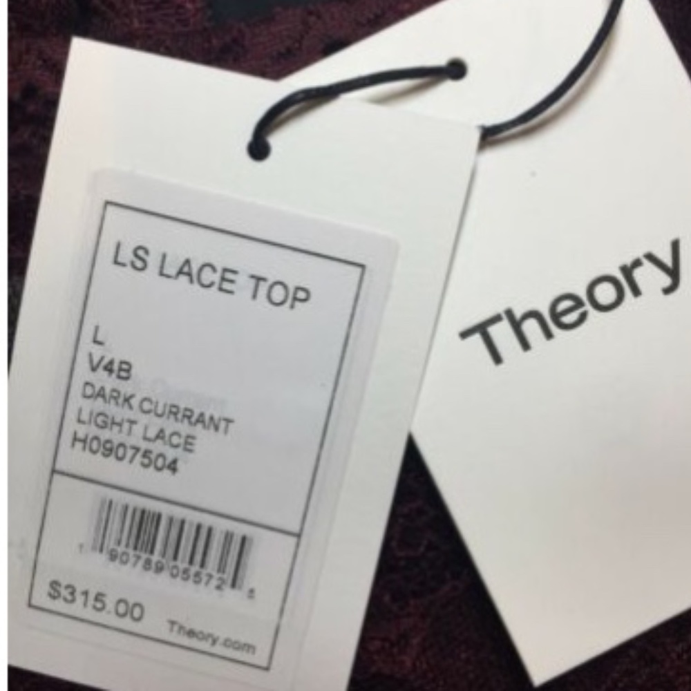 THEORY  Sheer Lace Top - Picture 8 of 8